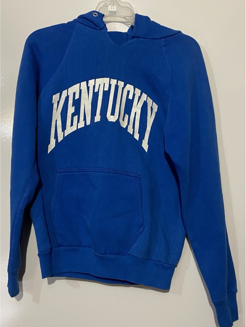 Mens WOLF Blue Vintage 80s Kentucky Wildcats Pullover Hoodie Sz M